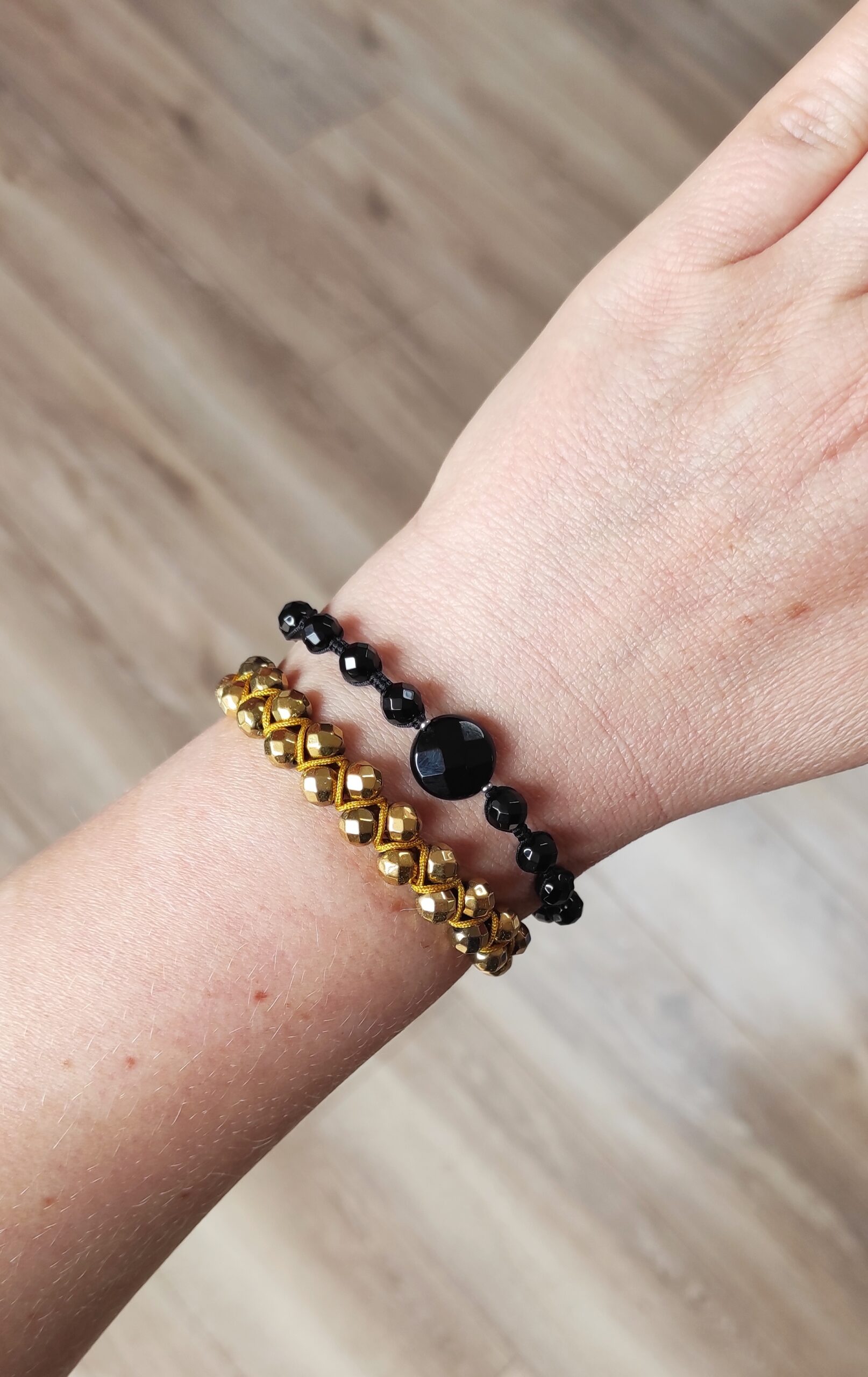 Bransoletka czakrne kamienie naturalne Onyks