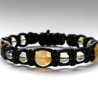 Cytryn bransoletka męska z cytrynu