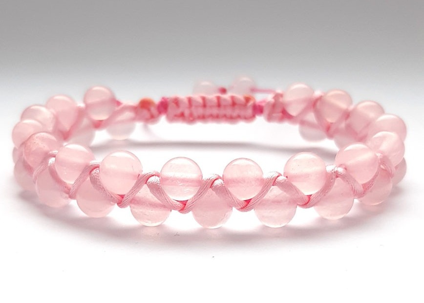 Bransoletka z Kwarcem Różowym Talizman miłości serca