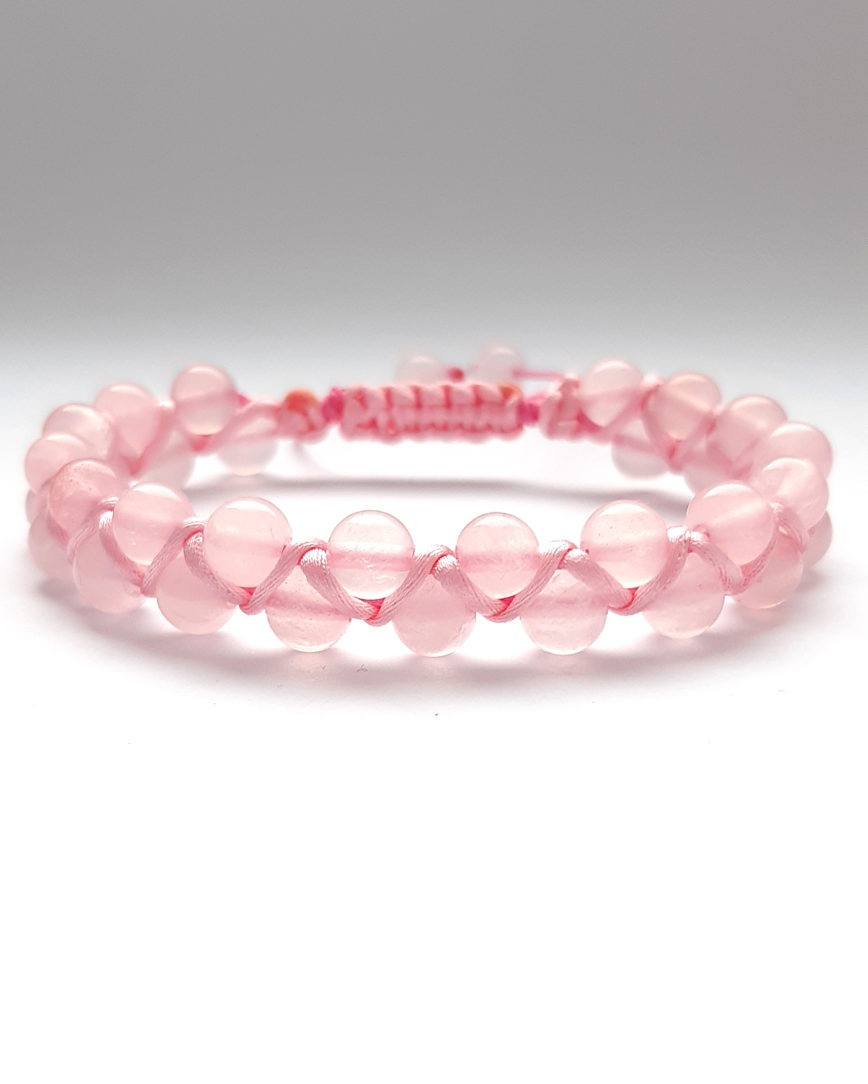 Kwarc Różowy Bransoletka Damska Miłość Kamienie Naturalne