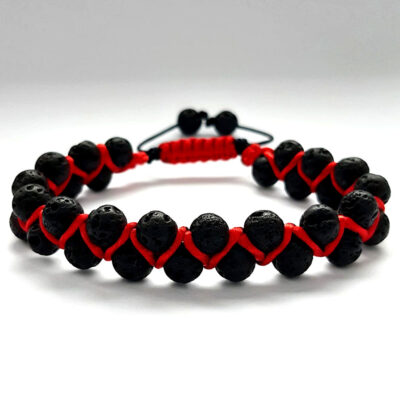 Lawa wulkaniczna bransoletka damska