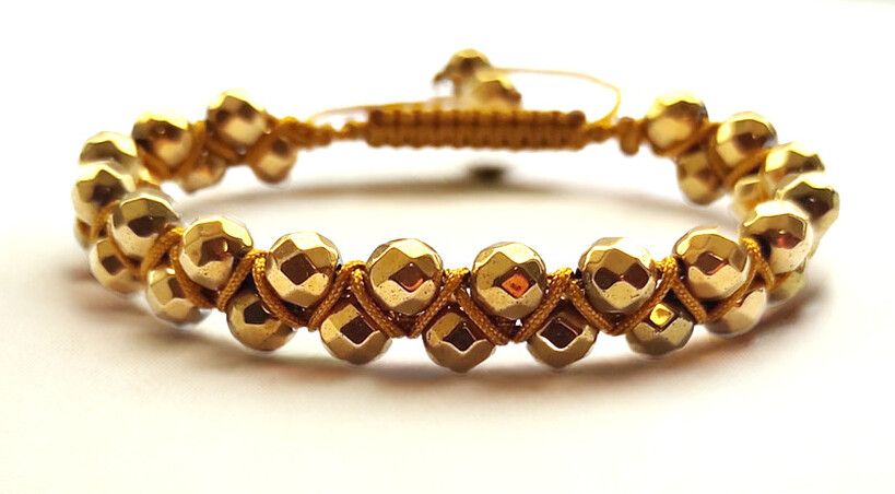 Złoty Hematyt bransoletka damska - dla niej